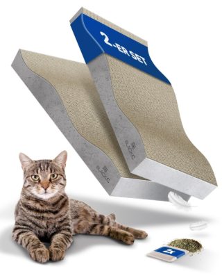 BLACKC® 2 Kratzpappen für Katzen, Kratzbretter für Katzen aus hochwertigsten Materialien, Kratzkarton für Katzen, XXL, 58 x 27 x 6,5 cm groß